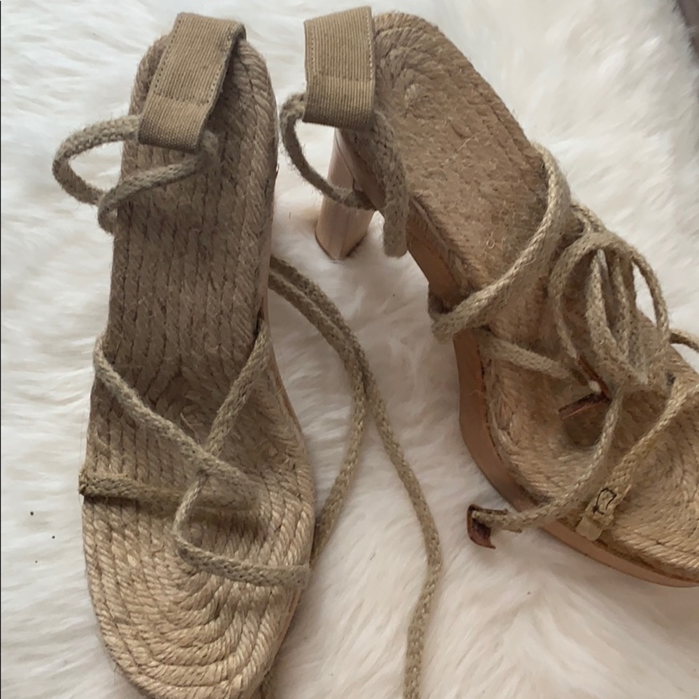 Summer ankle wrap heels